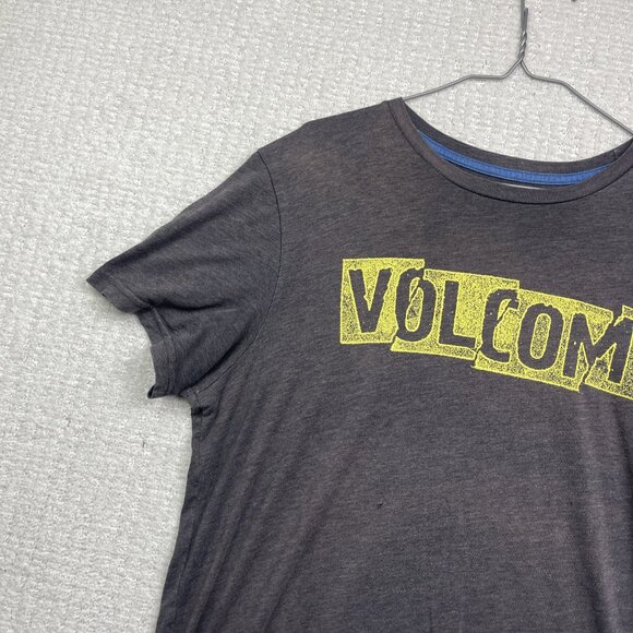 Y2K Volcom Stone Big Distressed Logo Skater Tee Adult Size L Modern Fit Read - Picture 2 of 16